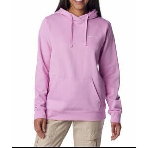 Columbia Sportwear Trek Viewmont Graphic Sleeve Hoodie Pullover Pink Small Shirt